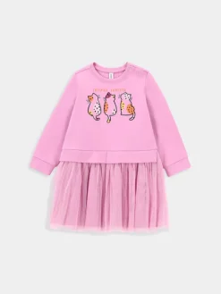 Coccodrillo Sukienka dzianinowa WC4129102CEN Różowy Regular Fit
