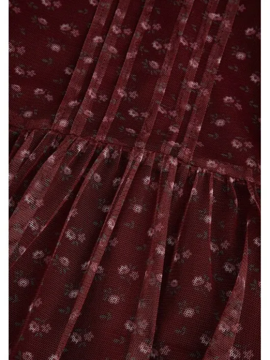 Coccodrillo Sukienka elegancka ZC6128101FGJ-017 Bordowy Regular Fit