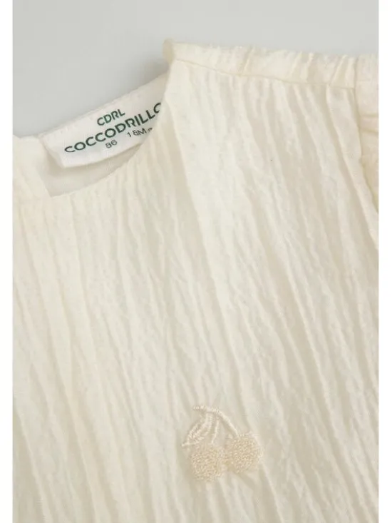 Coccodrillo Sukienka elegancka WC6128201FGN-003 Kremowy Regular Fit