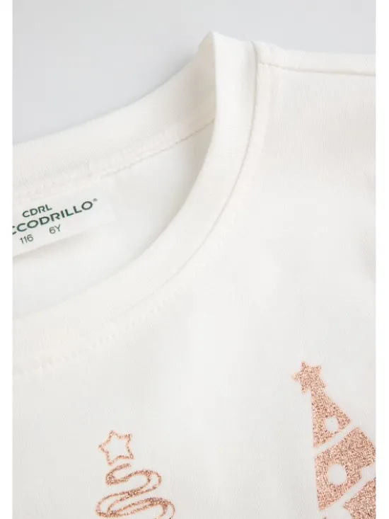 Coccodrillo Sukienka ZC5129101MER-003 Écru Regular Fit