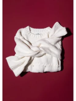 Coccodrillo Sweter ZC5172102EPG-003 Écru Regular Fit