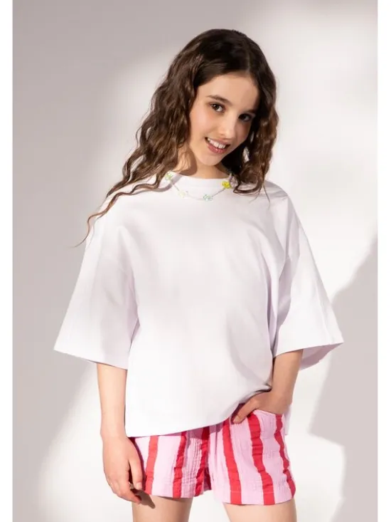 Coccodrillo T-Shirt WC6143201QGJ-001 Biały Regular Fit