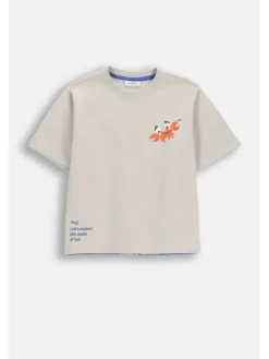Coccodrillo T-Shirt WC6143204RBK-019 Szary Regular Fit