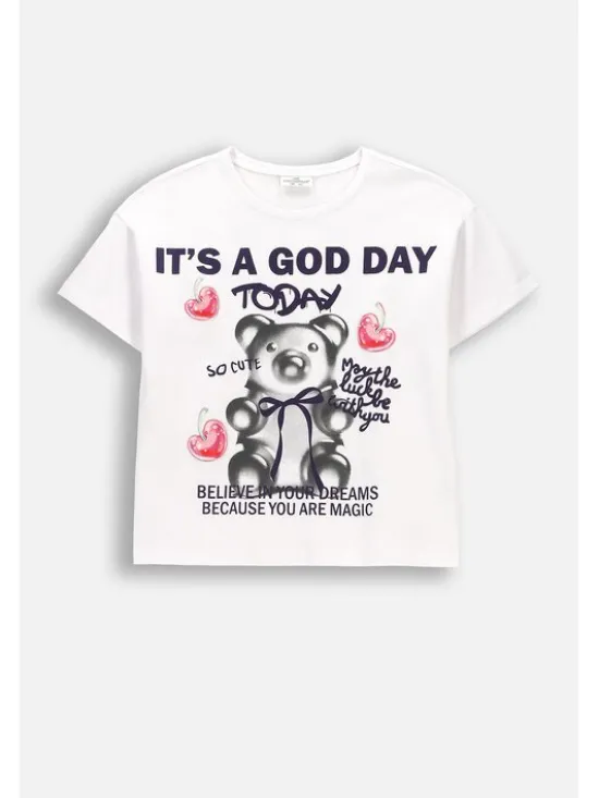 Coccodrillo T-Shirt WC6143205SGJ-001 Biały Regular Fit