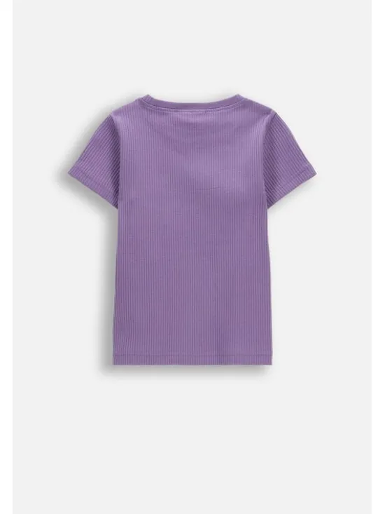 Coccodrillo T-Shirt WC6143207SGK-016 Fioletowy Regular Fit