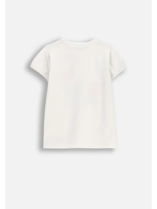 Coccodrillo T-Shirt WC6143203TGK-003 Kremowy Regular Fit