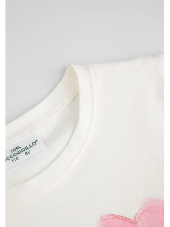 Coccodrillo T-Shirt WC6143203TGK-003 Kremowy Regular Fit