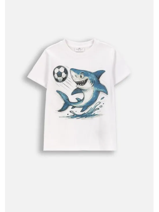 Coccodrillo T-Shirt WC6143208VBB-001 Biały Regular Fit