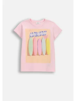 Coccodrillo T-Shirt WC6143202VGB-007 Różowy Regular Fit