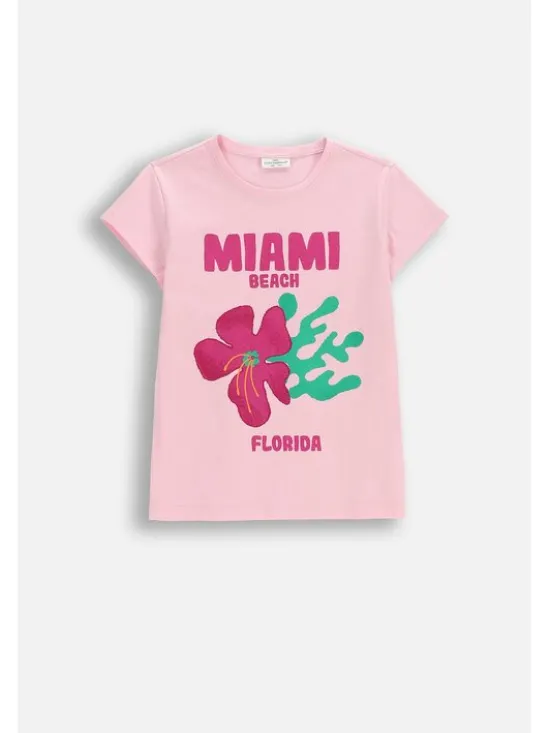 Coccodrillo T-Shirt WC6143203WGJ-007 Różowy Regular Fit