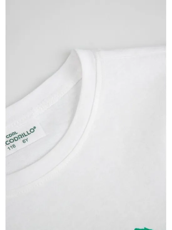 Coccodrillo T-Shirt WC6143205WGK-001 Biały Regular Fit