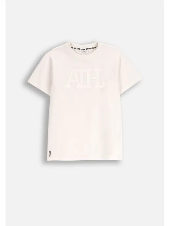 Coccodrillo T-Shirt ZC5143205ABJ-003 Écru Regular Fit