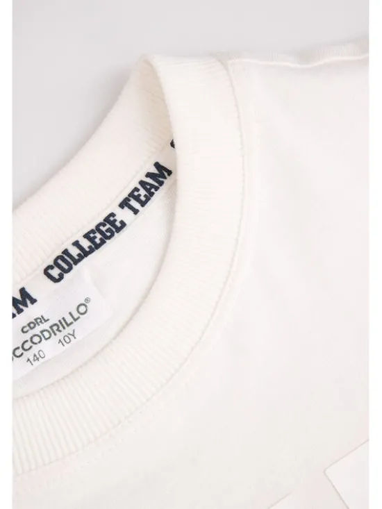 Coccodrillo T-Shirt ZC5143205ABJ-003 Écru Regular Fit
