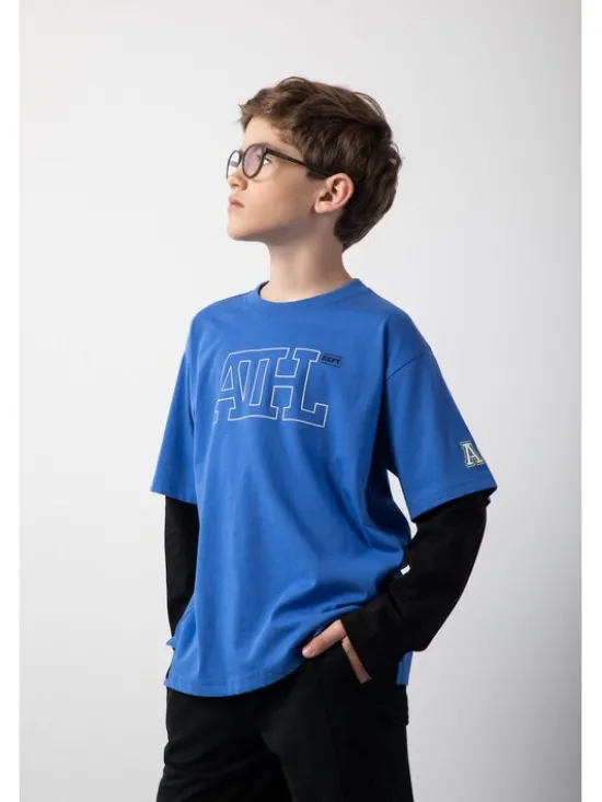 Coccodrillo T-Shirt ZC5143102ABJ-032 Granatowy Regular Fit