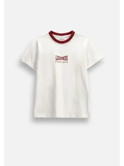 Coccodrillo T-Shirt ZC6143204ABJ-003 Kremowy Regular Fit