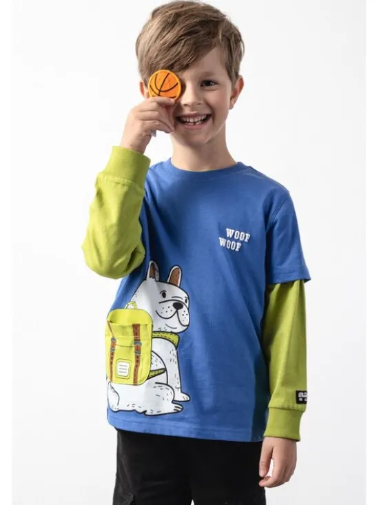 Coccodrillo T-Shirt ZC5143203ABK-032 Granatowy Regular Fit