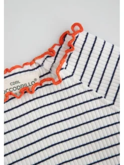 Coccodrillo T-Shirt ZC5143901AGJ-003 Écru Regular Fit