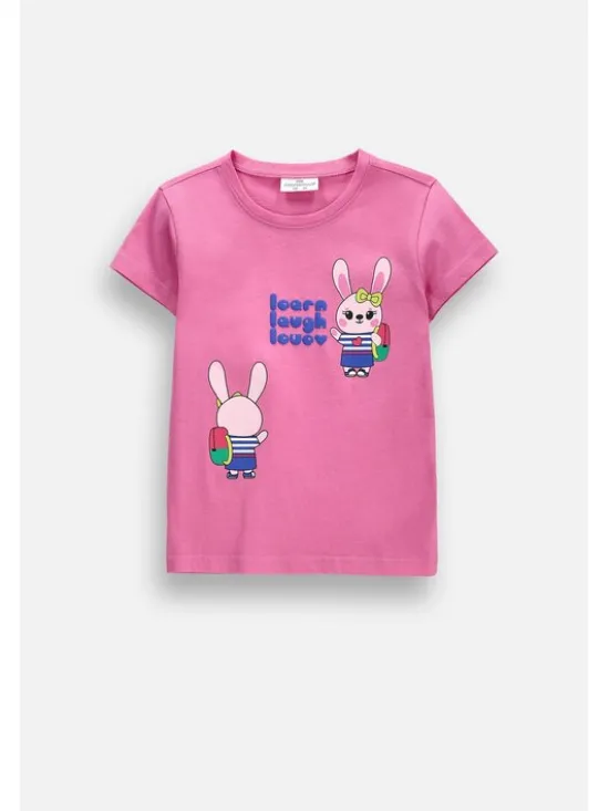 Coccodrillo T-Shirt ZC6143205AGK-007 Różowy Regular Fit