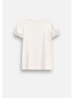 Coccodrillo T-Shirt ZC6143201EJG-003 Kremowy Regular Fit