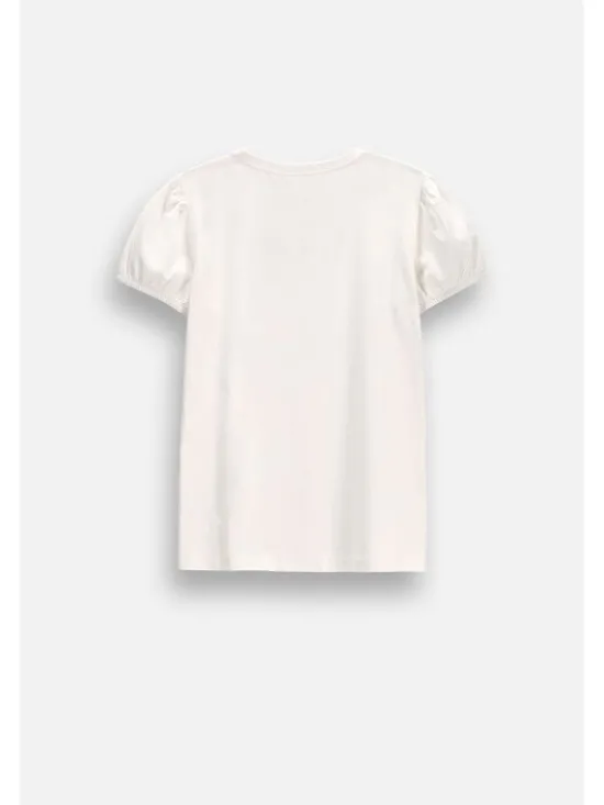 Coccodrillo T-Shirt ZC6143201EJG-003 Kremowy Regular Fit