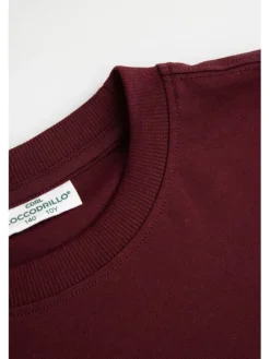 Coccodrillo T-Shirt ZC6143202FGJ-017 Bordowy Regular Fit