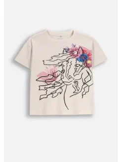 Coccodrillo T-Shirt ZC5143201FGJ-003 Écru Regular Fit