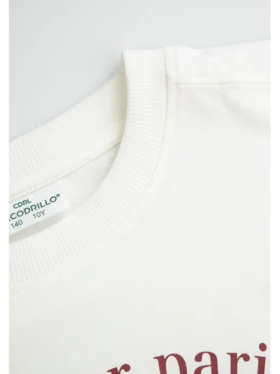 Coccodrillo T-Shirt ZC6143203FGJ-003 Kremowy Regular Fit