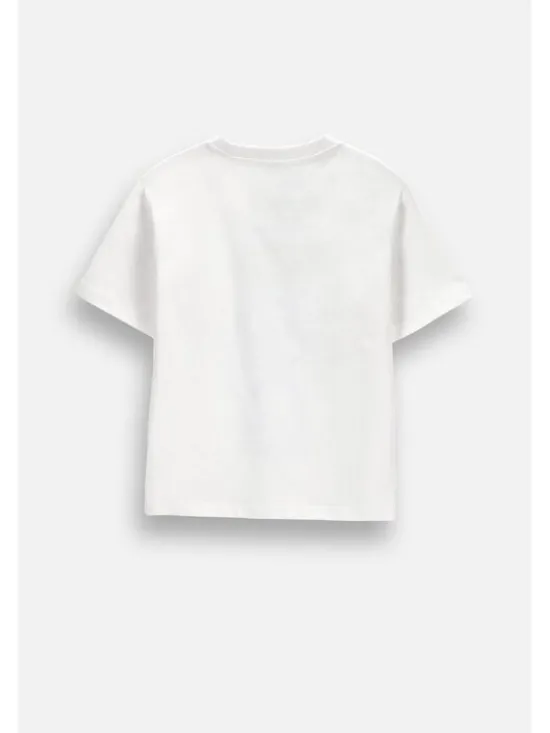 Coccodrillo T-Shirt ZC6143202GBK-001 Biały Regular Fit