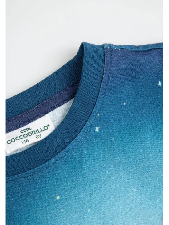 Coccodrillo T-Shirt ZC6143204GBK-014 Niebieski Regular Fit