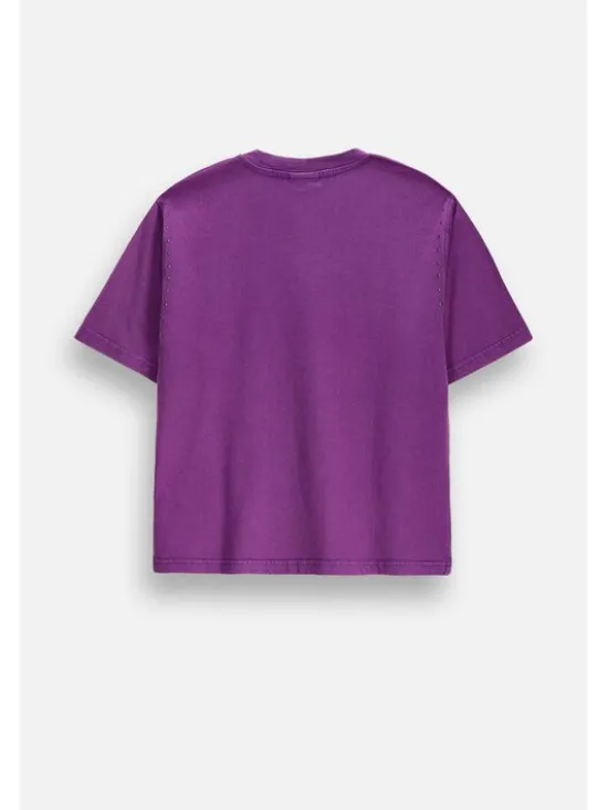 Coccodrillo T-Shirt ZC6143204HGJ-016 Fioletowy Regular Fit