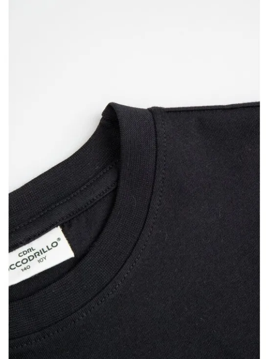 Coccodrillo T-Shirt ZC6143212LBD-021 Czarny Regular Fit