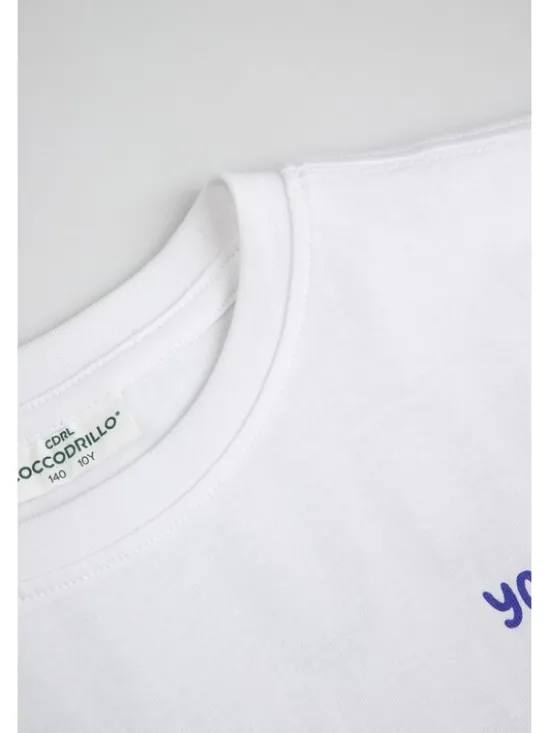 Coccodrillo T-Shirt ZC6143218LGD-001 Biały Regular Fit