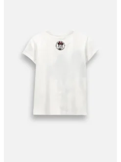 Coccodrillo T-Shirt ZC6143211LGD-003 Kremowy Regular Fit