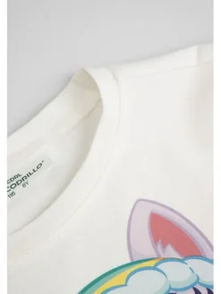 Coccodrillo T-Shirt ZC6143208LGD-003 Kremowy Regular Fit