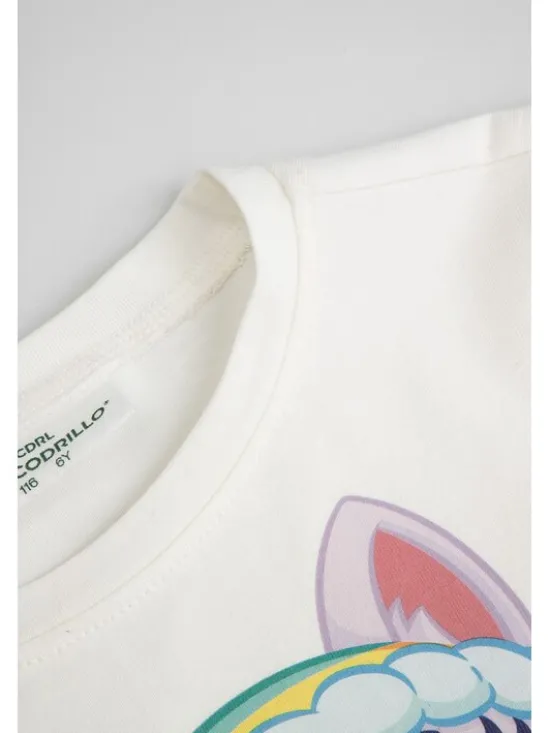 Coccodrillo T-Shirt ZC6143208LGD-003 Kremowy Regular Fit