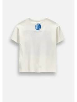 Coccodrillo T-Shirt ZC6143201LGW-003 Kremowy Regular Fit