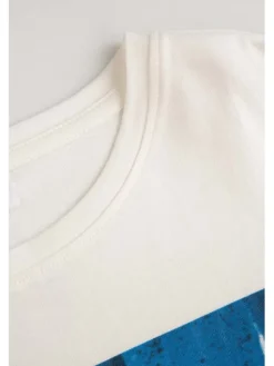 Coccodrillo T-Shirt ZC6143201LGW-003 Kremowy Regular Fit