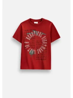 Coccodrillo T-Shirt ZC6143204RBJ-017 Bordowy Regular Fit