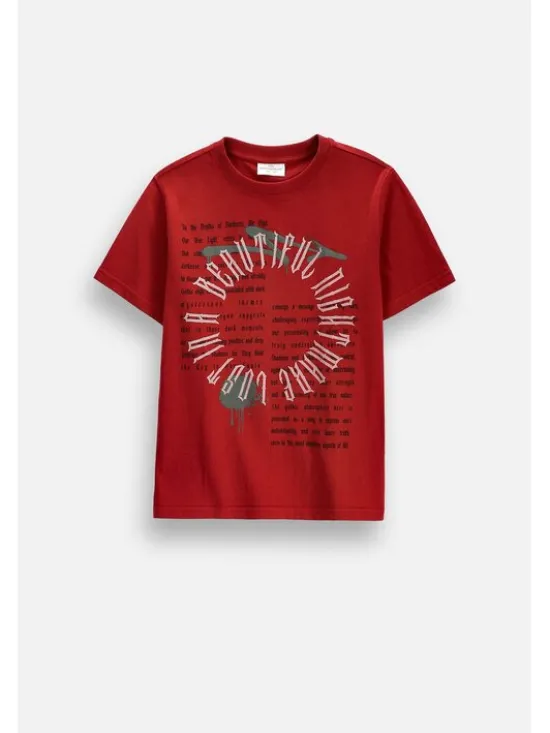 Coccodrillo T-Shirt ZC6143204RBJ-017 Bordowy Regular Fit