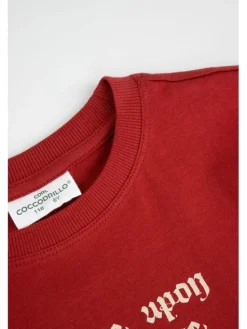 Coccodrillo T-Shirt ZC6143203RBK-017 Bordowy Regular Fit