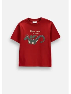 Coccodrillo T-Shirt ZC6143203RBK-017 Bordowy Regular Fit