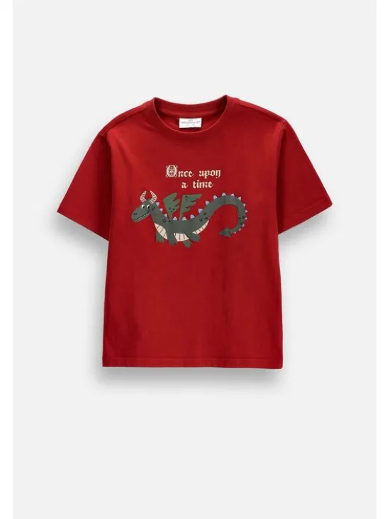 Coccodrillo T-Shirt ZC6143203RBK-017 Bordowy Regular Fit
