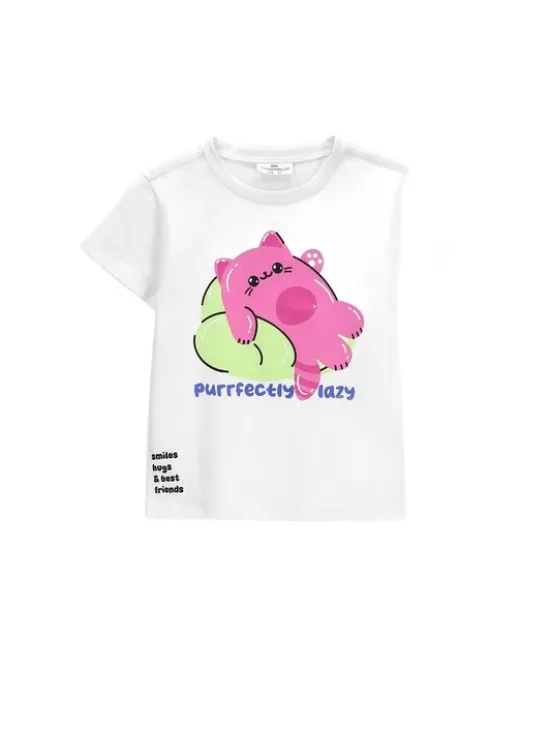 Coccodrillo T-Shirt ZC6143201SGK-001 Biały Regular Fit