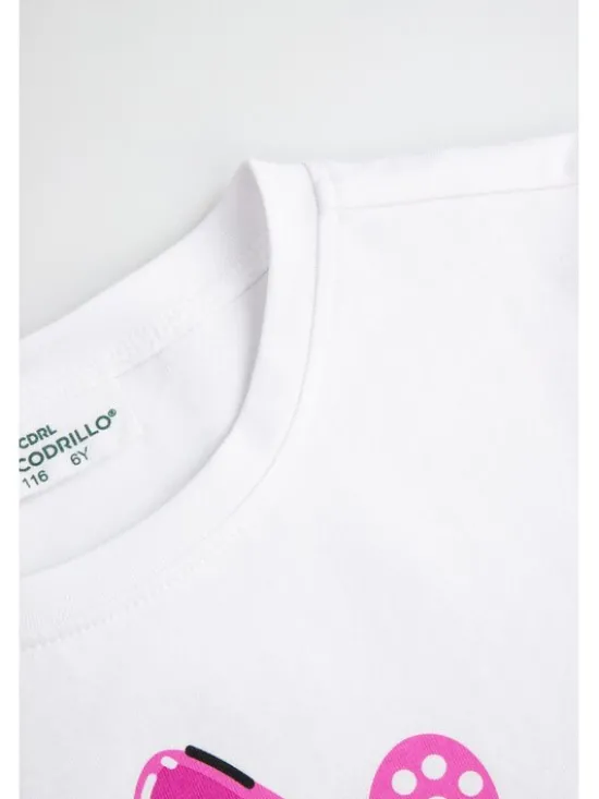 Coccodrillo T-Shirt ZC6143201SGK-001 Biały Regular Fit