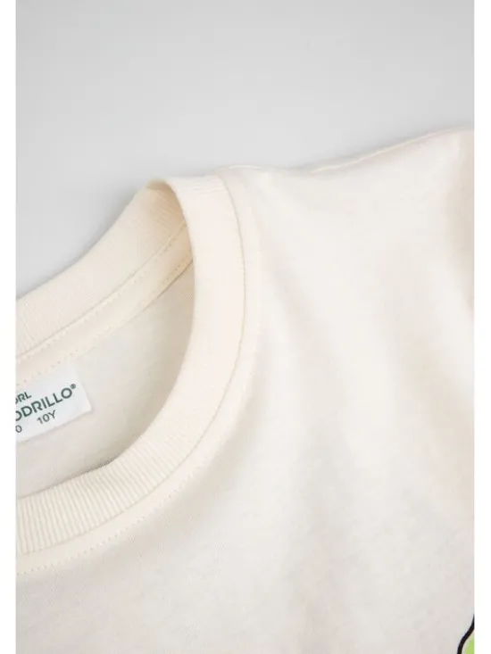 Coccodrillo T-Shirt ZC6143201VBA-003 Kremowy Regular Fit
