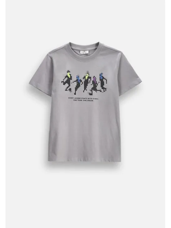 Coccodrillo T-Shirt ZC6143204VBA-019 Szary Regular Fit