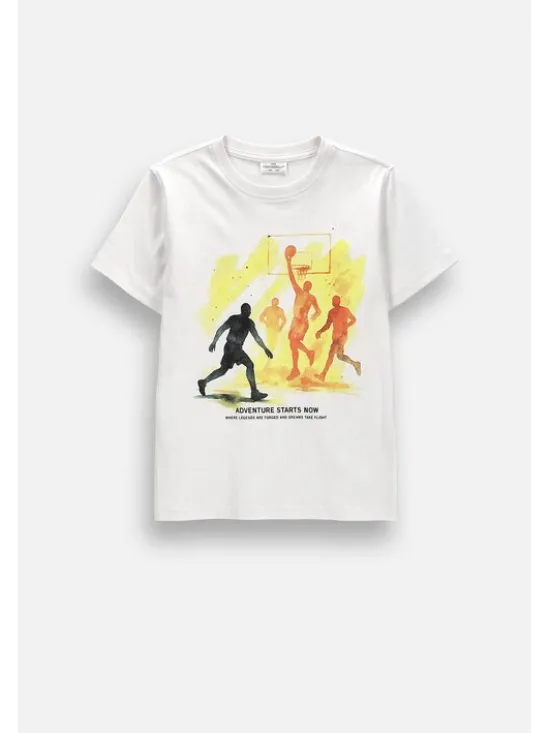 Coccodrillo T-Shirt ZC6143207VBB-001 Biały Regular Fit