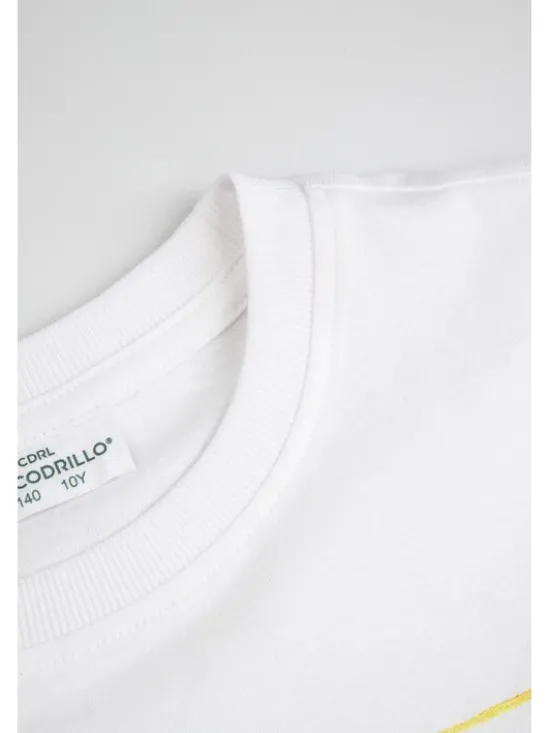 Coccodrillo T-Shirt ZC6143207VBB-001 Biały Regular Fit