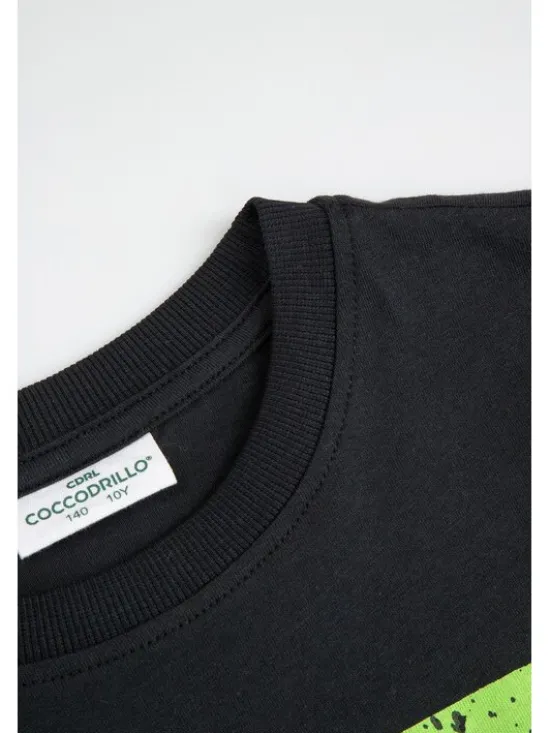 Coccodrillo T-Shirt ZC6143211VBB-021 Czarny Regular Fit