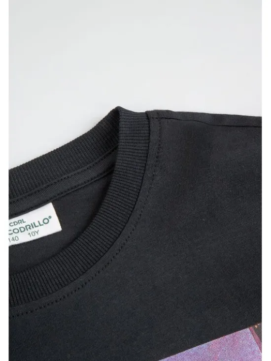 Coccodrillo T-Shirt ZC6143224VBB-021 Czarny Regular Fit